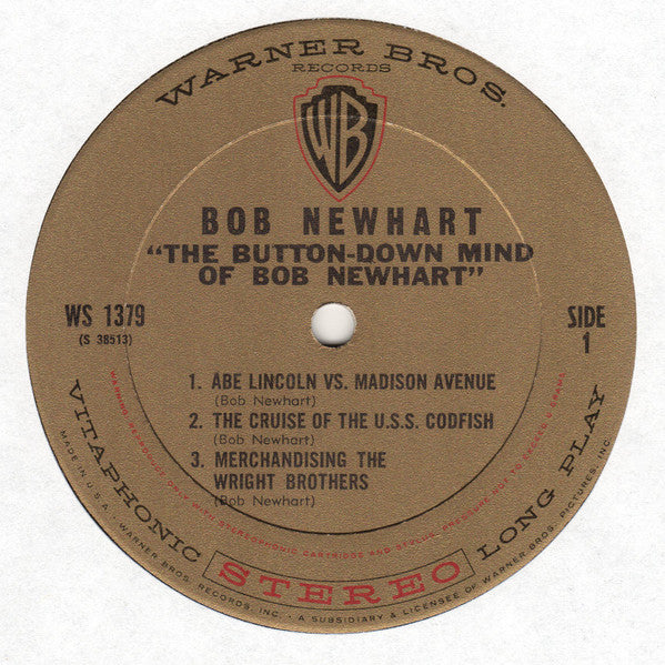 Bob Newhart : The Button-Down Mind Of Bob Newhart (LP,Album,Stereo)