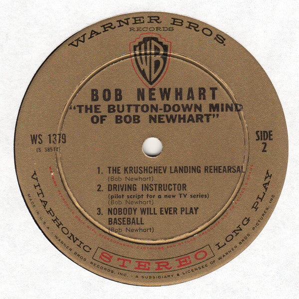 Bob Newhart : The Button-Down Mind Of Bob Newhart (LP,Album,Stereo)