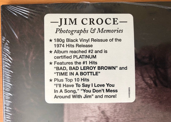 Jim Croce : Photographs & Memories (His Greatest Hits) (LP,Compilation,Repress,Stereo)