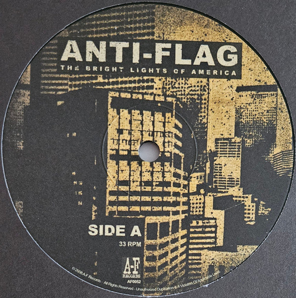 Anti-Flag : The Bright Lights Of America (LP, Album + LP, S/Sided, Album, Etch)