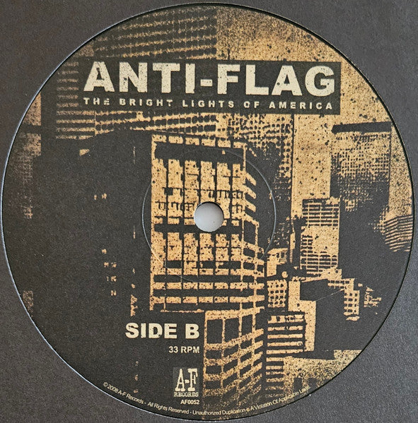 Anti-Flag : The Bright Lights Of America (LP, Album + LP, S/Sided, Album, Etch)