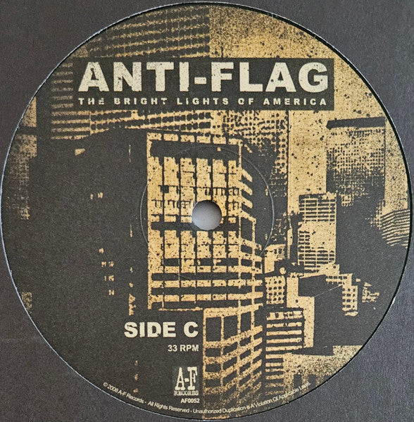 Anti-Flag : The Bright Lights Of America (LP, Album + LP, S/Sided, Album, Etch)