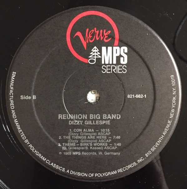 Dizzy Gillespie : The Dizzy Gillespie "Reunion" Big Band 20th & 30th Anniversary (LP,Album)