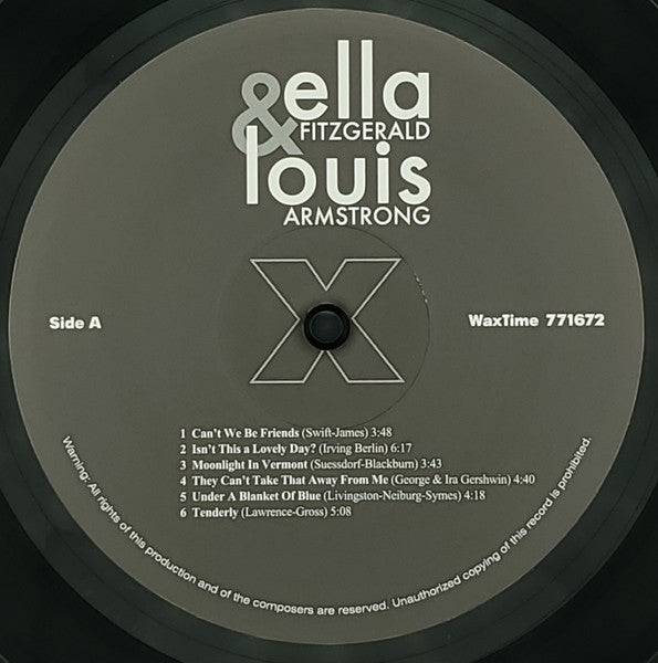 Ella Fitzgerald & Louis Armstrong : Ella & Louis (LP,Album,Reissue)