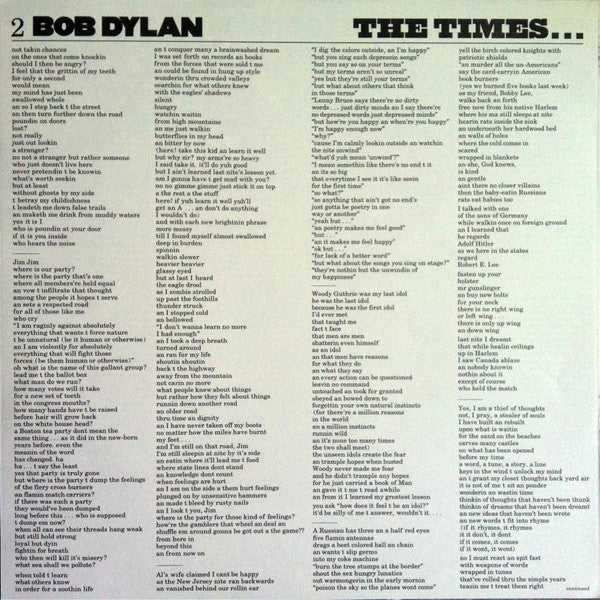 Bob Dylan : The Times They Are A-Changin' (LP,Album,Reissue,Mono)